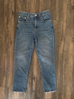 Madewell The High-Rise Slim Crop Boyjean Women's Size 25 Blue Denim Jeans